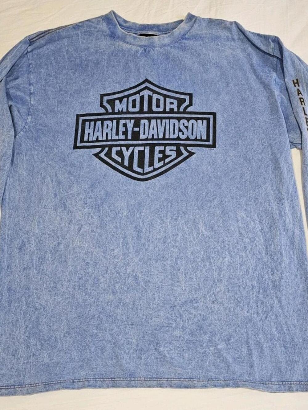 Harley Davidson Long Sleeve Vintage 2003 Chilkoot Skagway Alaska Size XL Blue - Picture 1 of 14